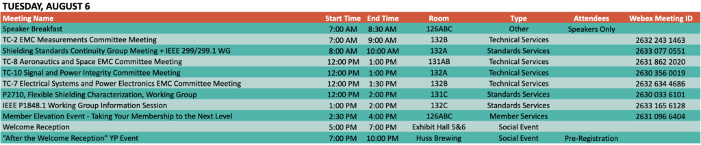 Collateral Meetings Tues Aug 6